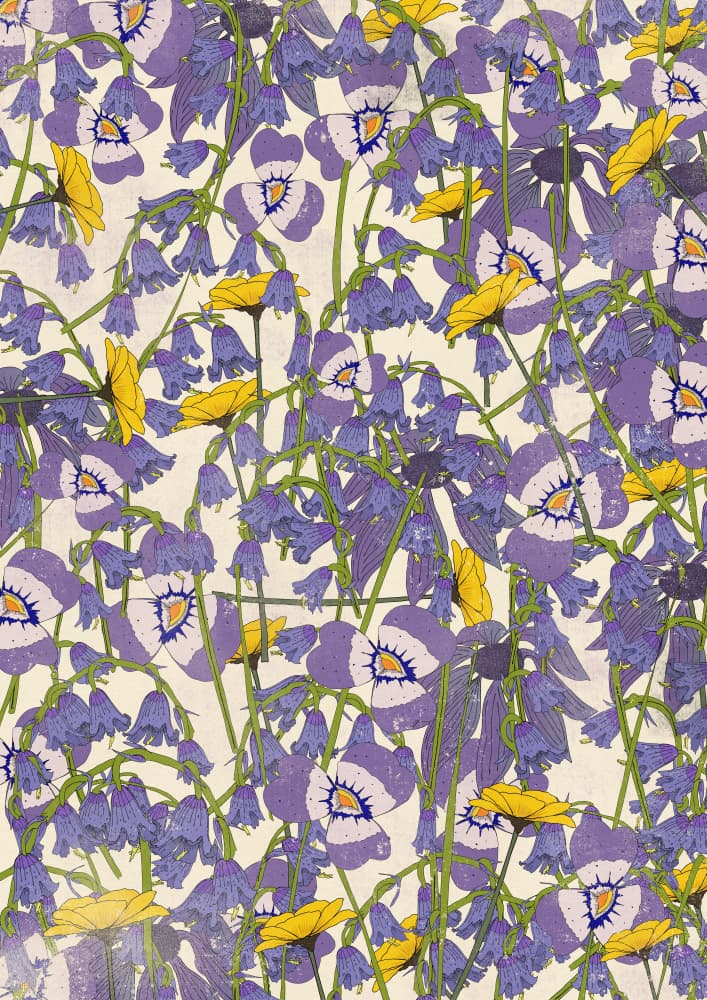 Vibrant Floral Pattern by Nicholas — canvas wall art