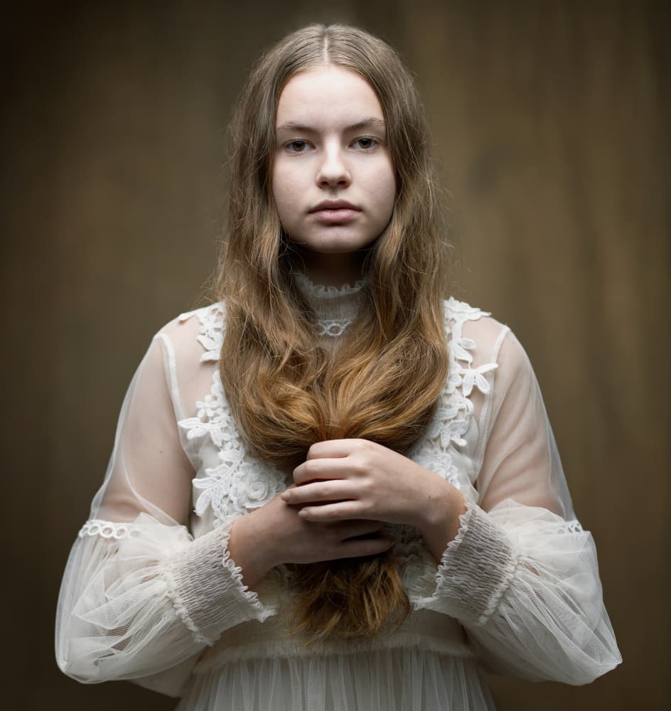 Thoughtful Vintage Portrait by Offer Ellbogen — canvas wall art