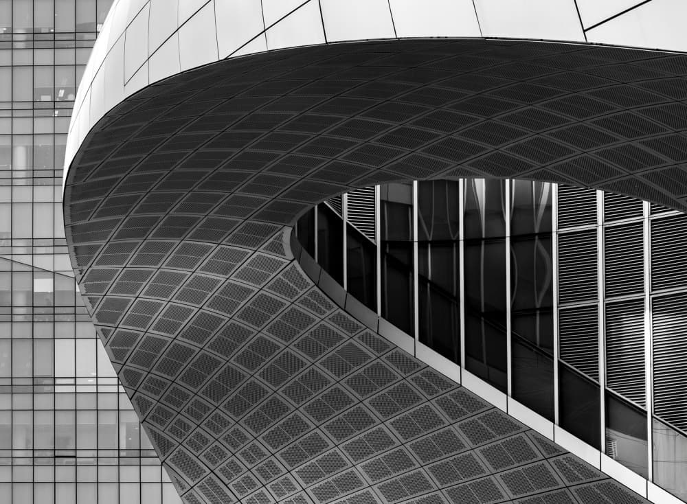 Curved Urban Architecture by HAN dong hee — canvas wall art