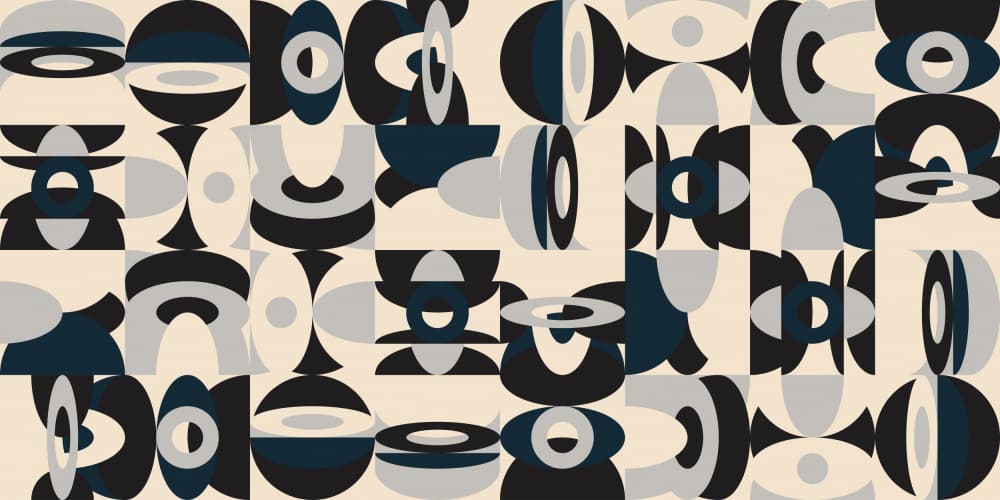 Cool Tones Geometric Abstract by Dina Dankers — canvas wall art