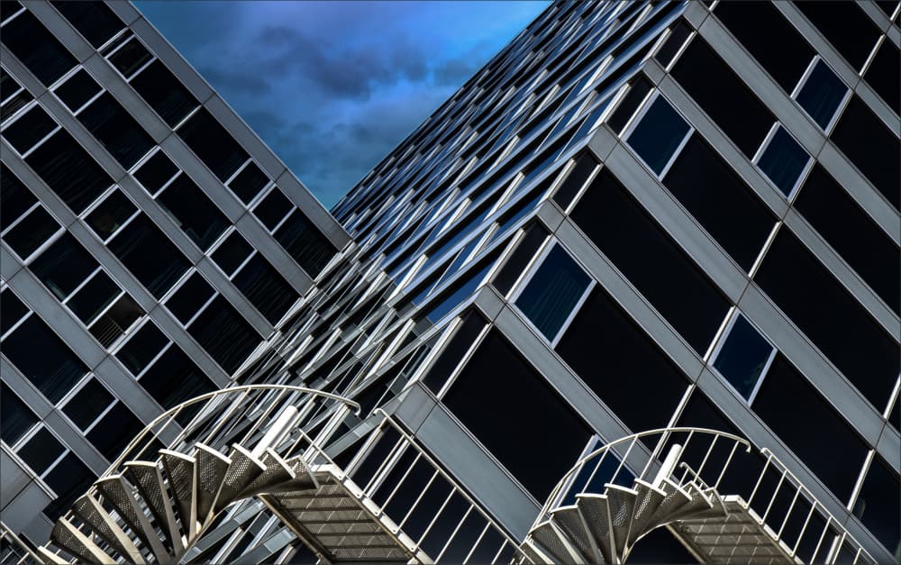 Modern Architecture Spirals by Gilbert Claes — canvas wall art