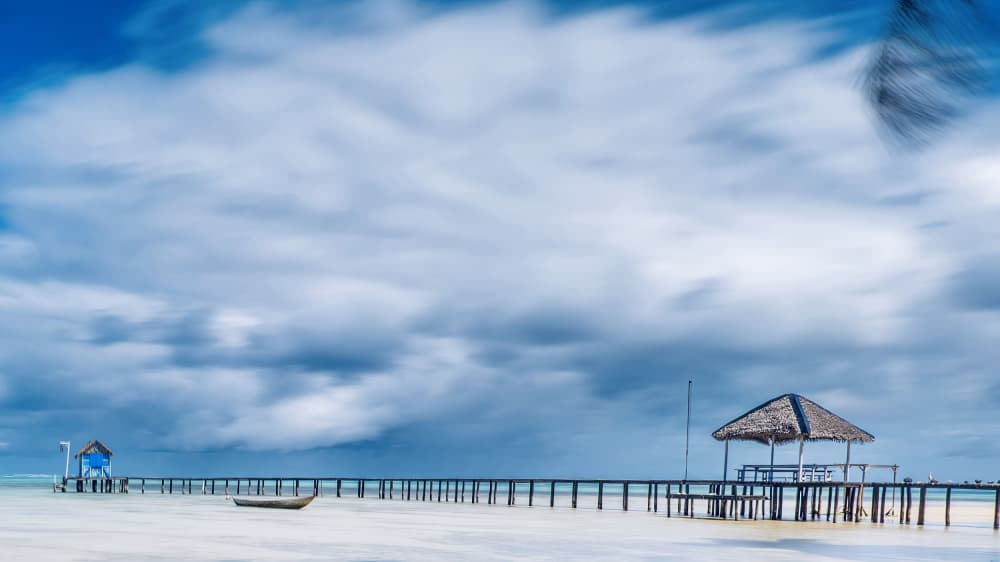 Long Pier Horizon by Serge Melesan — canvas wall art