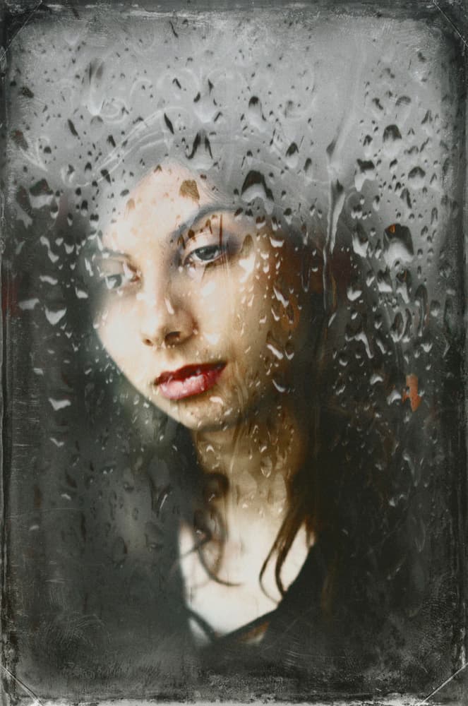 Moody Rain Portrait by Desislava Ignatova — canvas wall art