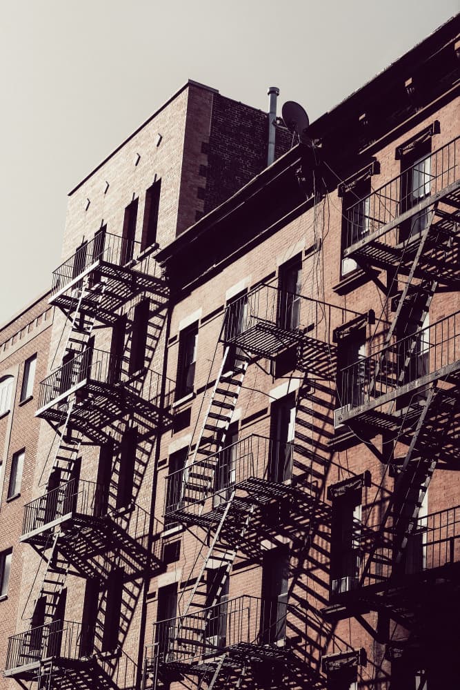 New York City Fire Escapes 02 by Rikard Martin — canvas wall art