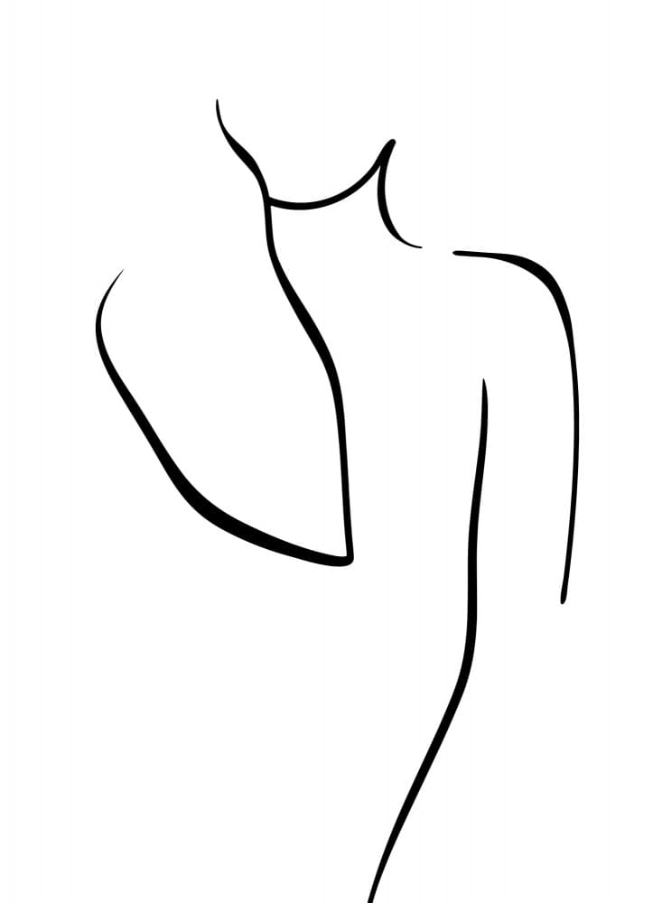 Minimalist Female Form by Rosana Laiz Blursbyai — canvas wall art