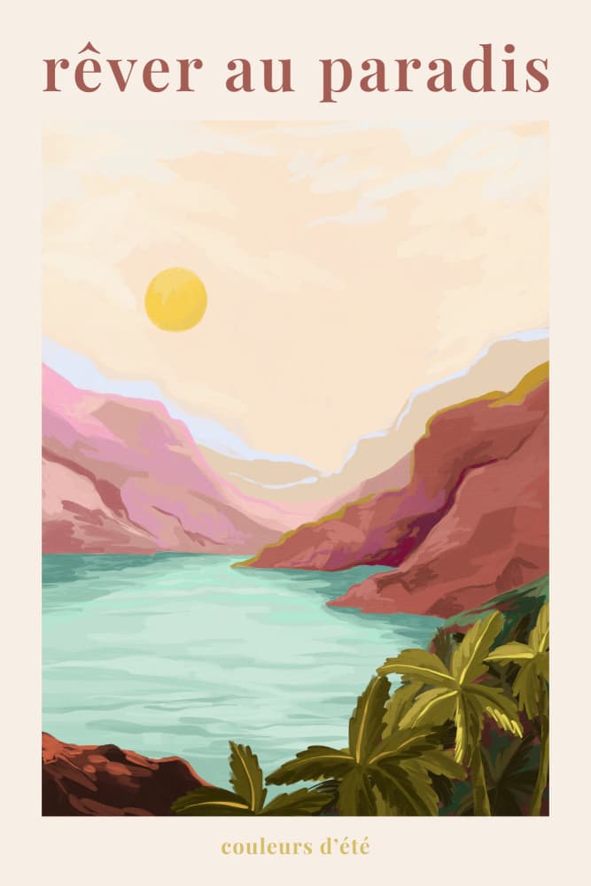 Rêver Au Paradis - Sun by Goed Blauw — canvas wall art