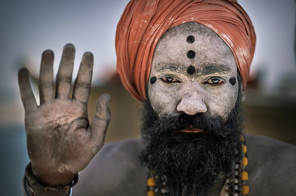 Intense Sadhu Gaze by Waldemar Szmidt — canvas wall art