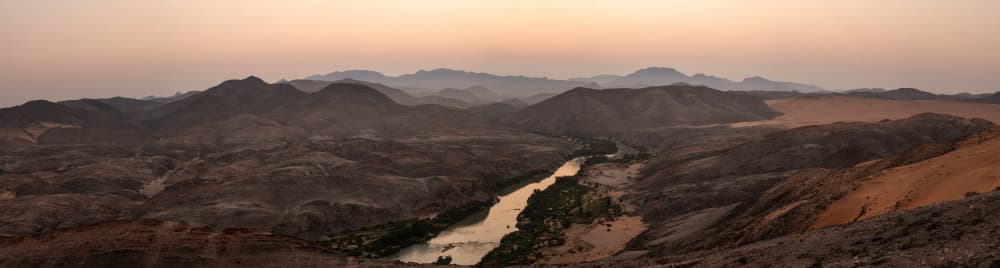 Vast Desert Mountain River by Johan Enslin — canvas wall art