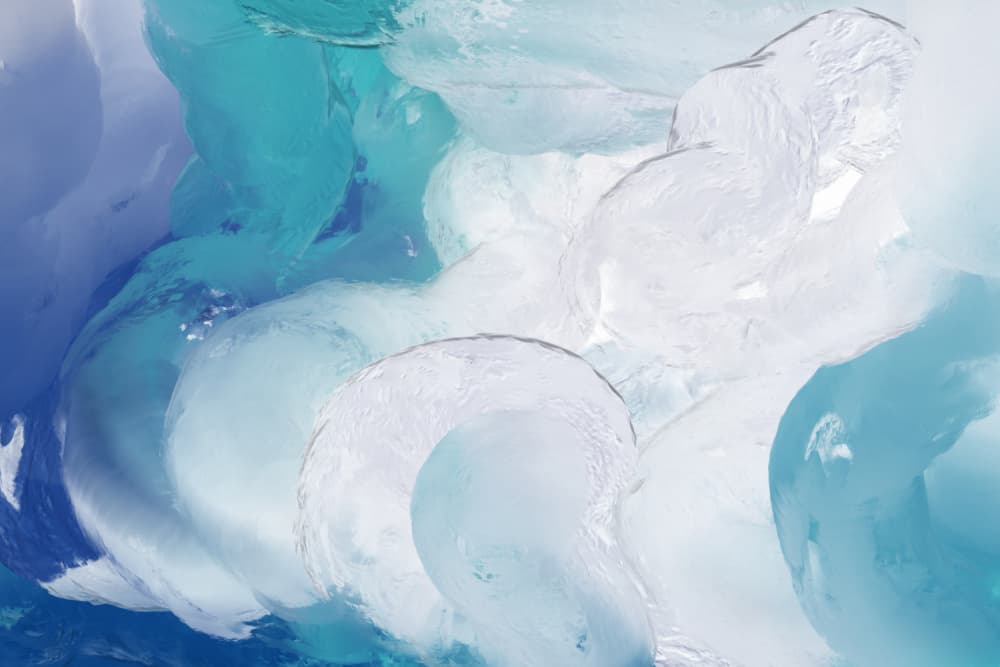 Frozen Blue Abstract by Josie George — canvas wall art
