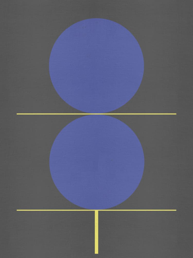 Abstract Blue Balance by The Printable Studio — canvas wall art
