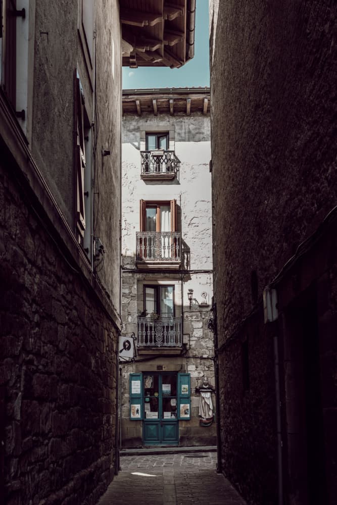 Narrow Old Town Alley by Aimee Giles — canvas wall art