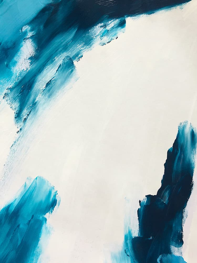 Deep Blue Movement by Ejaaz Haniff — canvas wall art