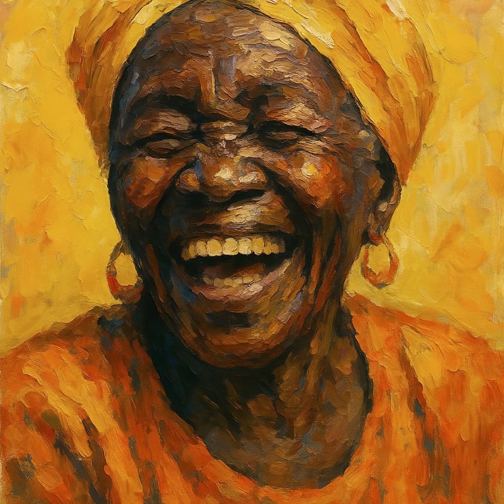 Joyful African Laughter by Natalie Bruns — canvas wall art