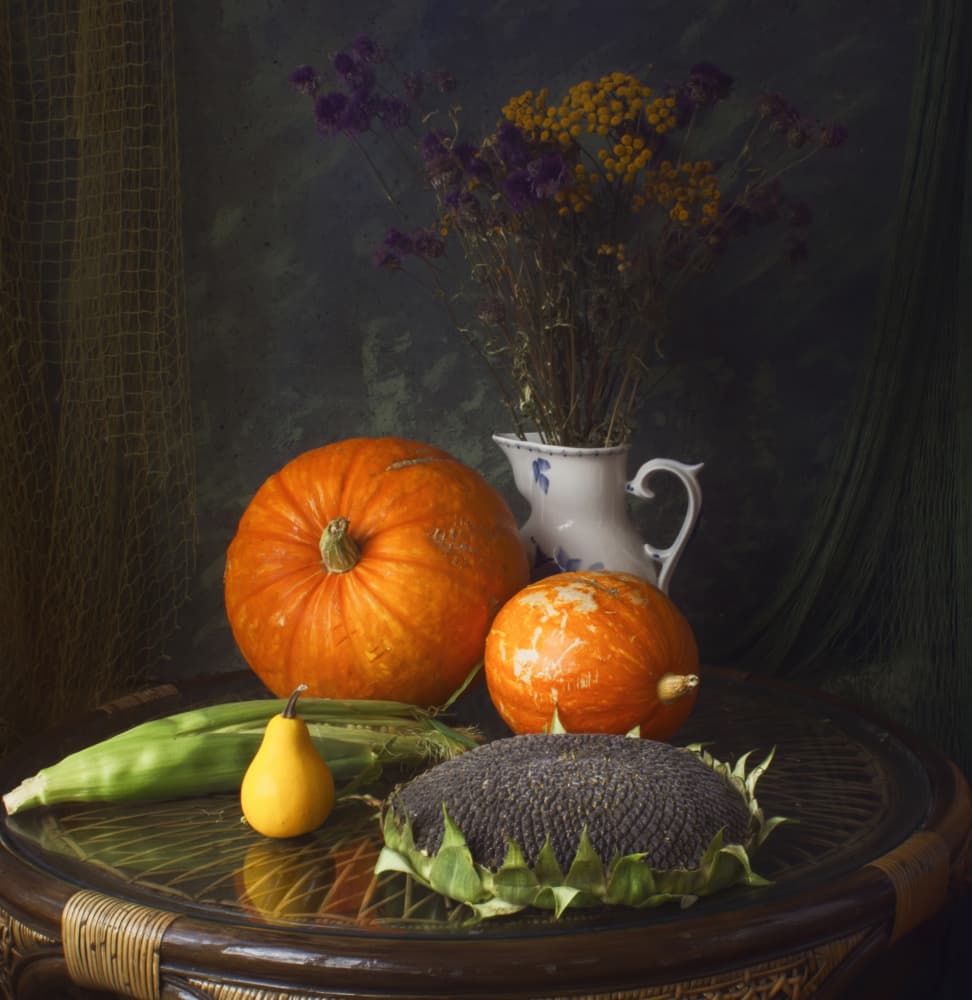 Autumn Harvest Still Life by UstinaGreen — canvas wall art