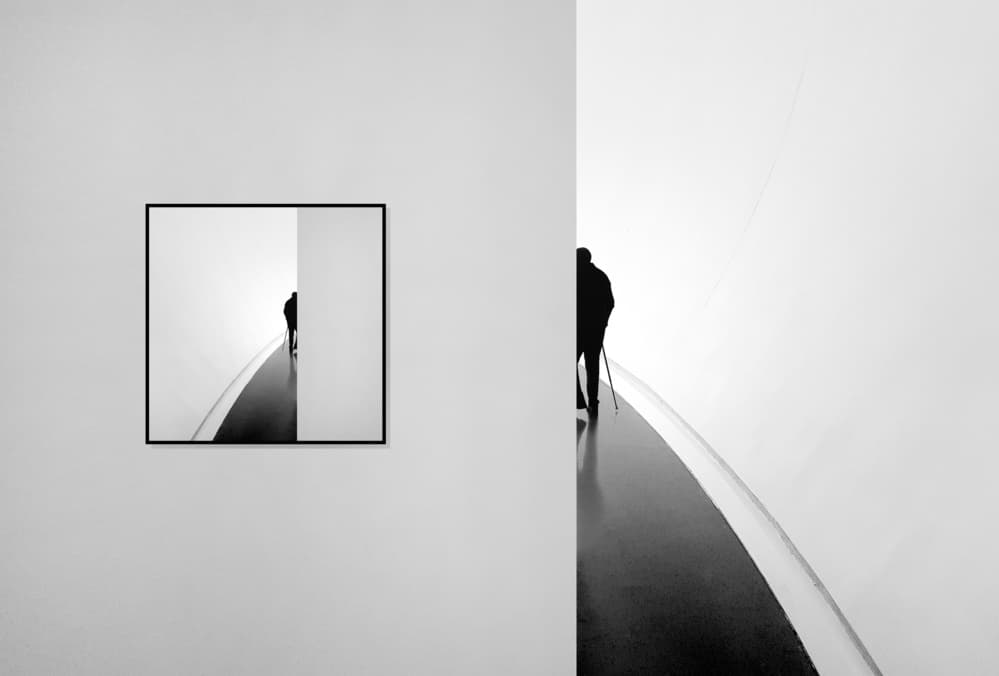 Minimalist Path Reflection by Huib Limberg — canvas wall art