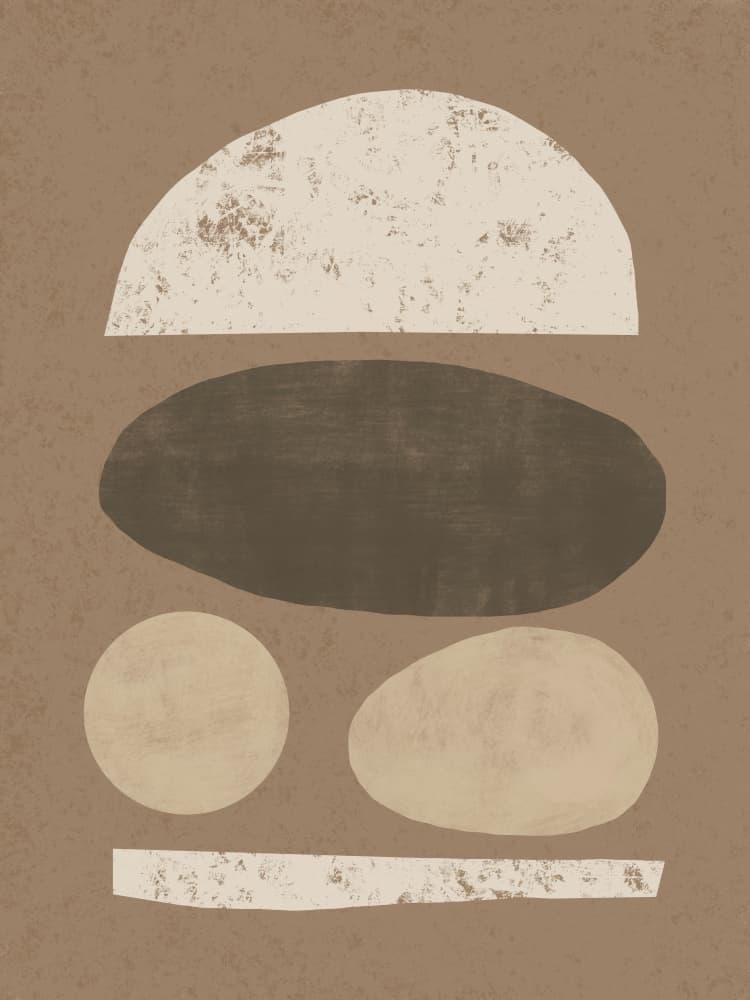Earthy Abstract Shapes by Little Dean — canvas wall art