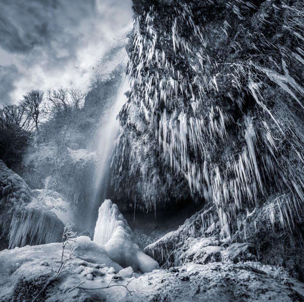 Majestic Frozen Waterfall by Alexander Alexandrov — canvas wall art