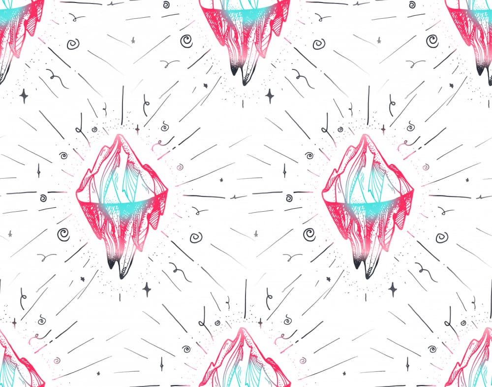 Vibrant Crystal Mountains by Marika Barsrsind β canvas wall art