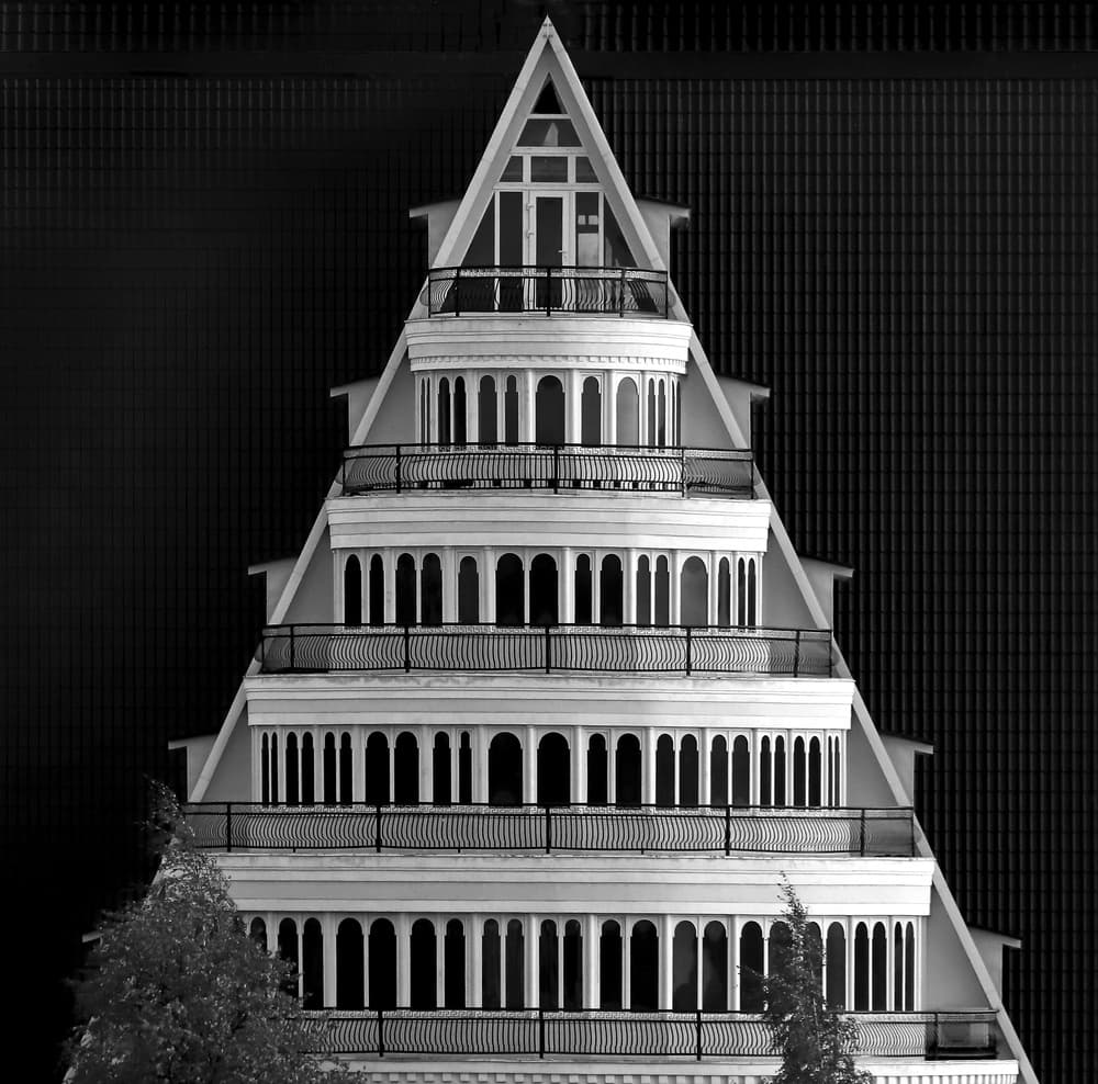Grand Tiered Pyramid by Hans-Wolfgang Hawerkamp — canvas wall art