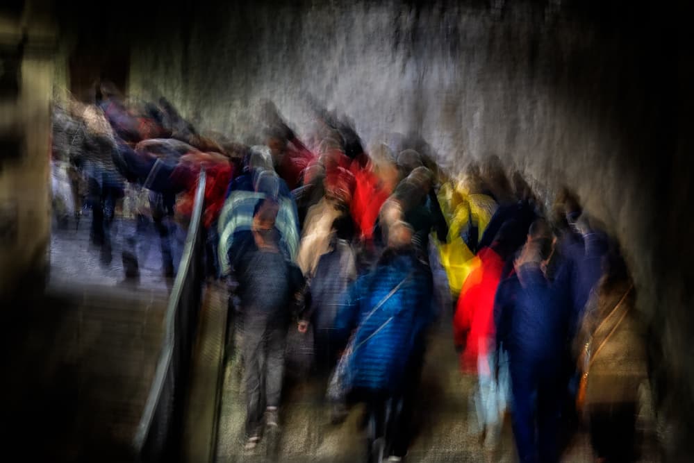 Vibrant City Motion by Fran Osuna — canvas wall art