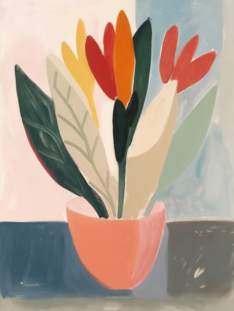 Vibrant Abstract Botanicals by SHANDU — canvas wall art