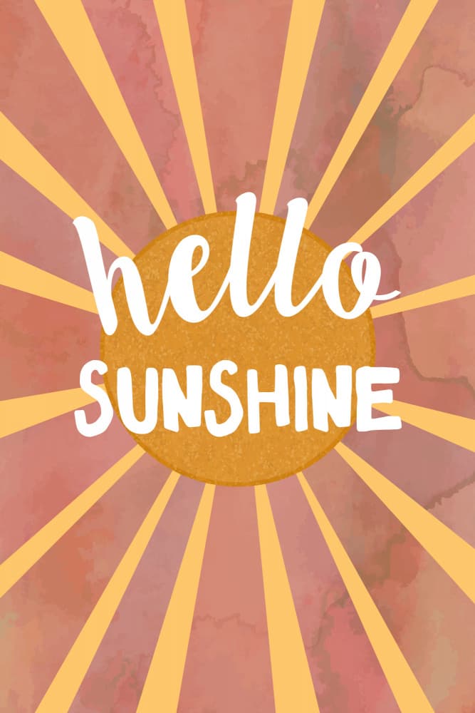 Hello Sunshine Bright Rays by EMELIEmaria — canvas wall art