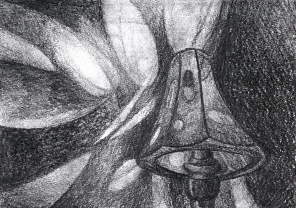 Art Nouveau Lamp Sketch by Kulik — canvas wall art