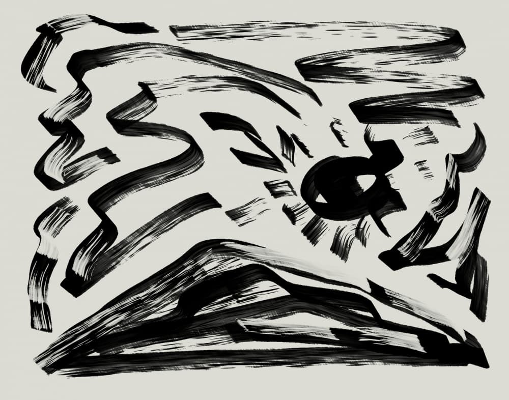 Dynamic Sumi Ink Abstract by Josie George — canvas wall art