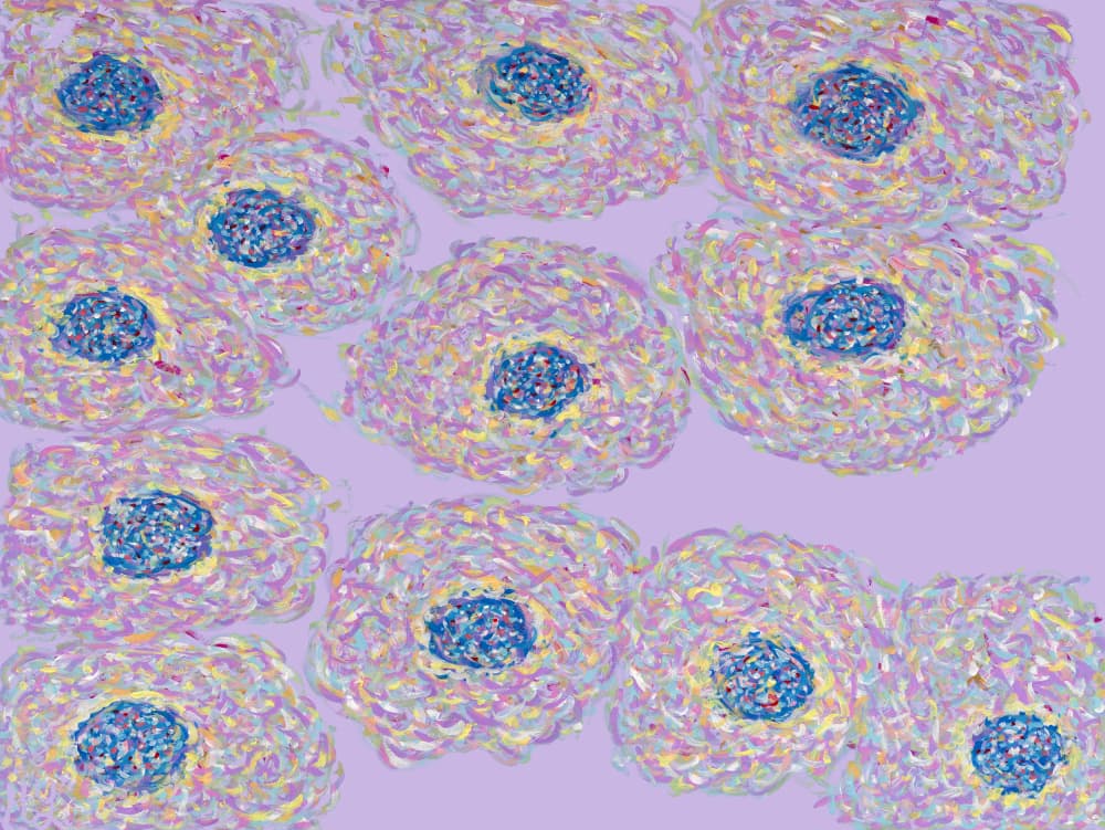Pastel Abstract Blooms by Helen Joynson — canvas wall art