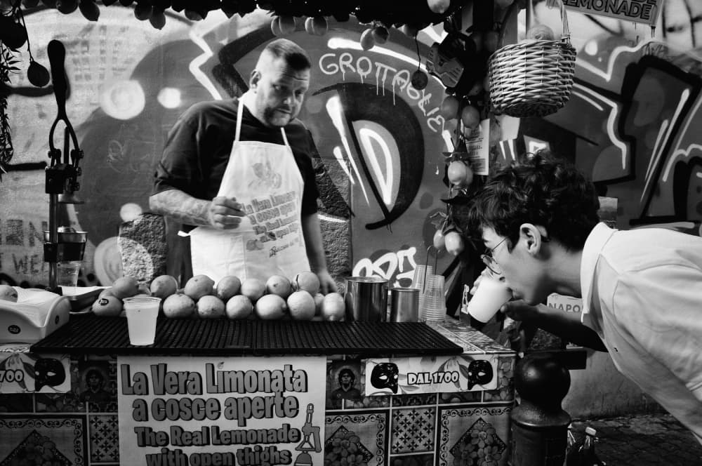 Street Vendor's Refreshment by Antonio Grambone — canvas wall art