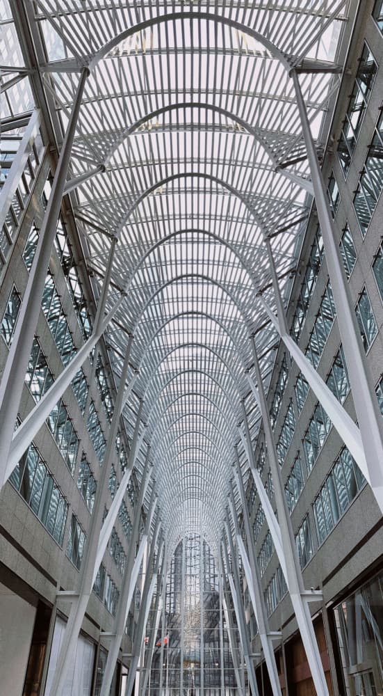 Arched Glass Atrium by Yanyan Gong — canvas wall art
