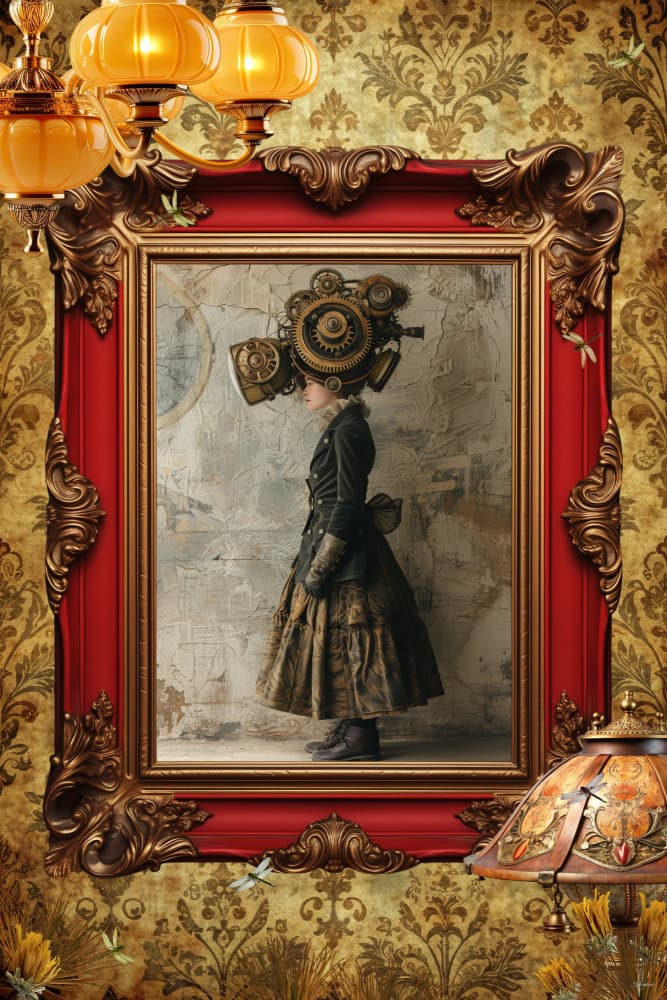 Ornate Steampunk Woman by Sue Skellern — canvas wall art