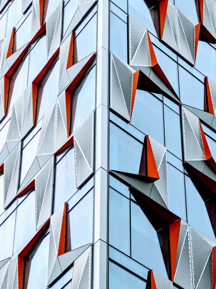 Modern Geometric Facade by Elizabeth Allen — canvas wall art