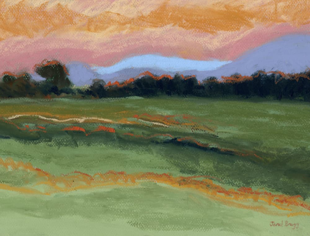 Colorful Twilight Horizon by Janel Bragg — canvas wall art