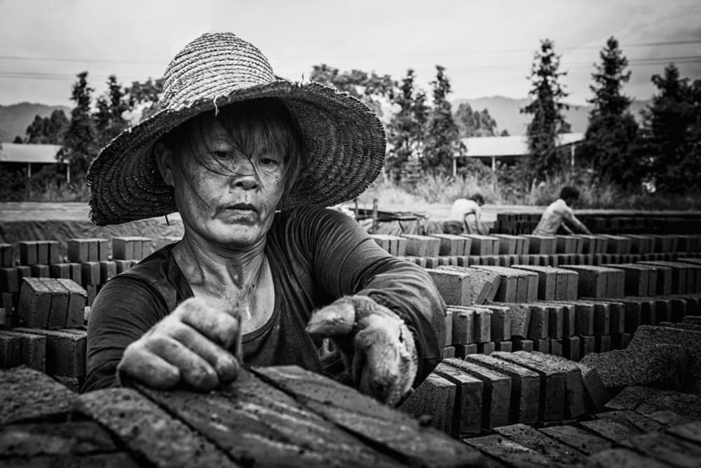 Woman Making Bricks by Ahmed Abdulazim — canvas wall art
