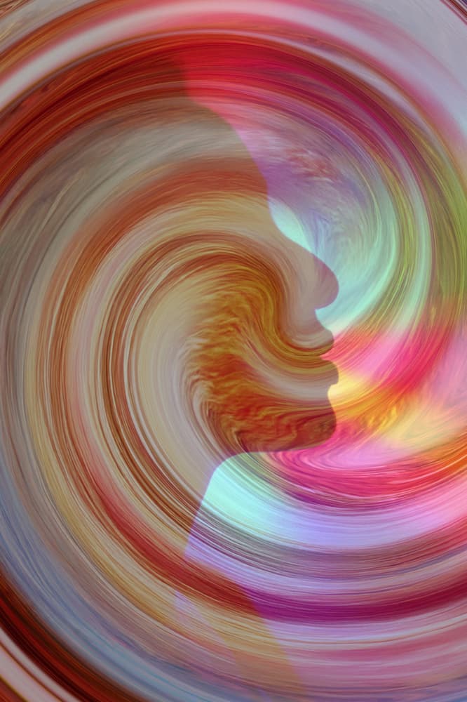 Vibrant Swirling Profile by Yasutaka Sameshima — canvas wall art