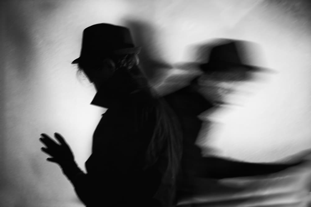 Mysterious Motion Silhouette by Ina Tänzer — canvas wall art