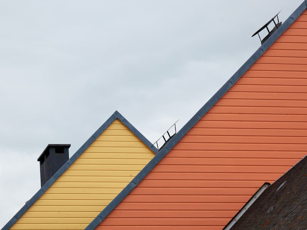 Colorful Geometric Roofs by Massimo Della Latta — canvas wall art