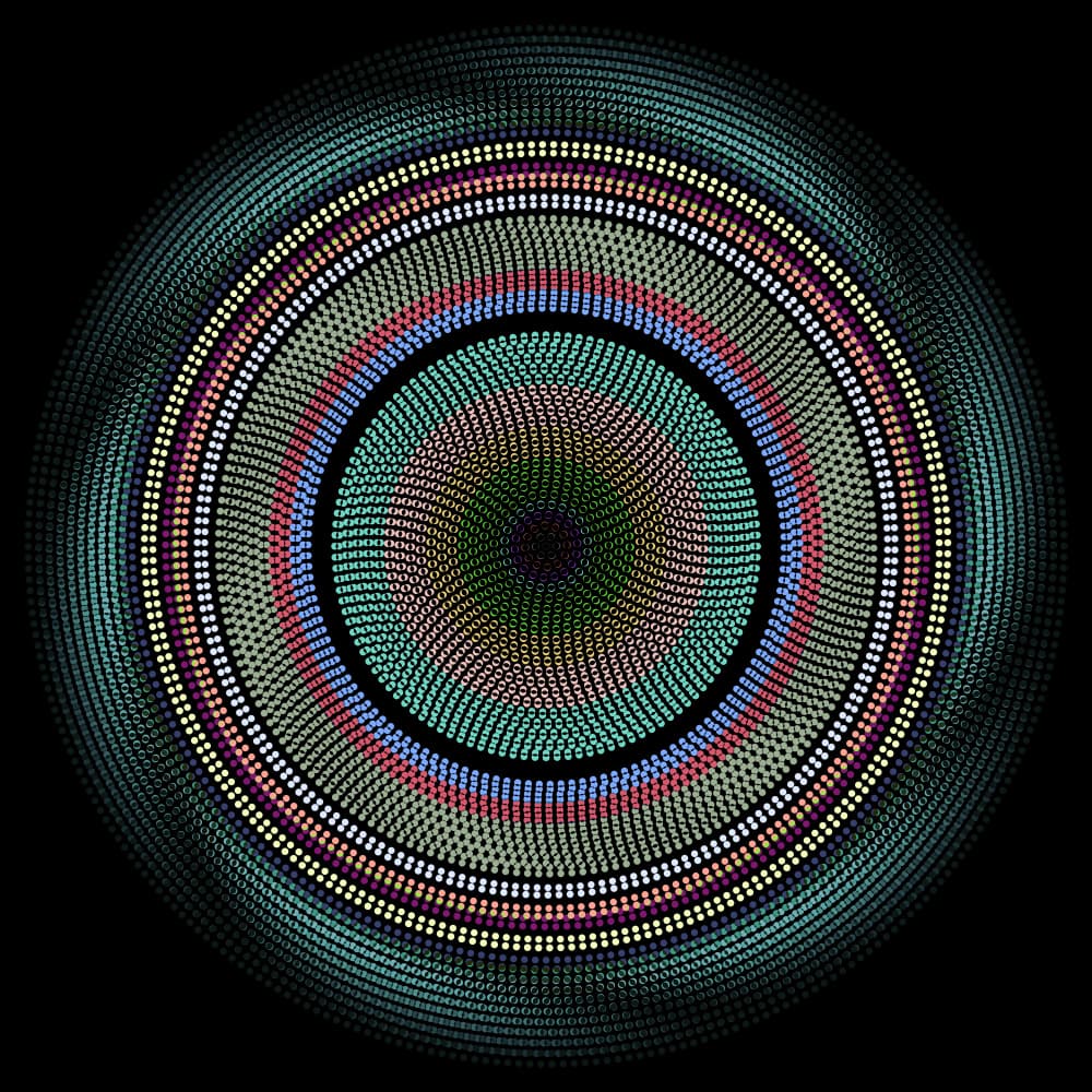Vibrant Concentric Swirl by Angelo Cerantola — canvas wall art