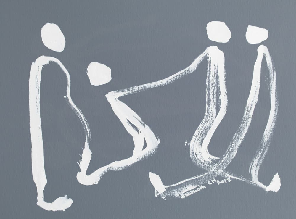 Abstract Dancing Figures by Santhosh ch — canvas wall art