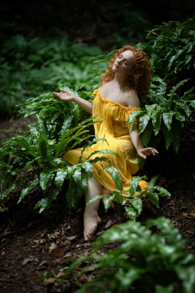 Serene Woman in Forest by Jan Slotboom — canvas wall art