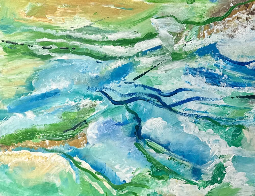 Abstract River Flow by Annika Tiren — canvas wall art