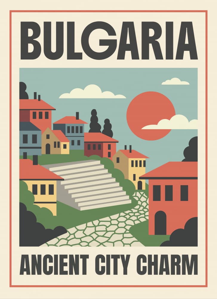 Ancient City Charm Bulgaria by Marika Barsrsind β canvas wall art