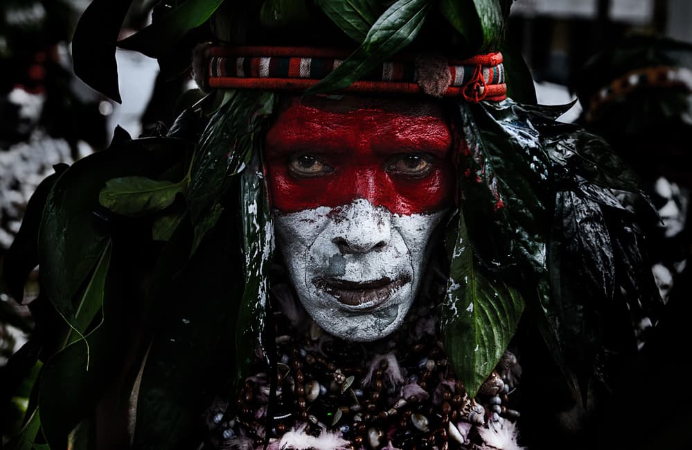 Powerful Painted Face by Joxe Inazio Kuesta Garmendia — canvas wall art