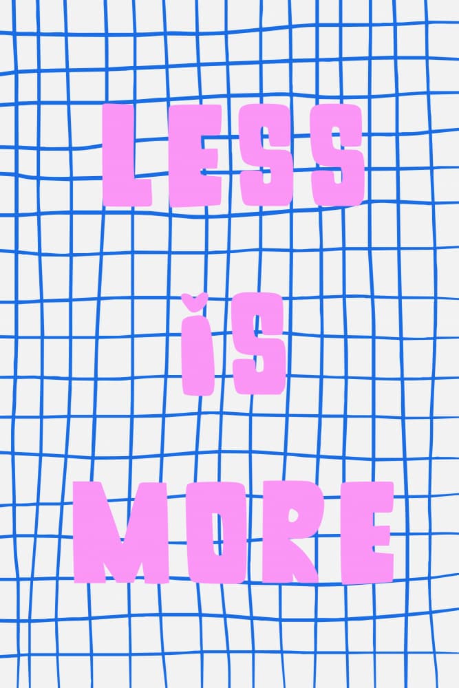 Less Is More Pink Grid by Treechild — canvas wall art