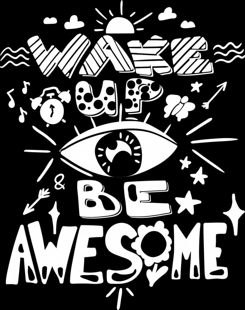 Wake Up Be Awesome by Marika Barsrsind β canvas wall art
