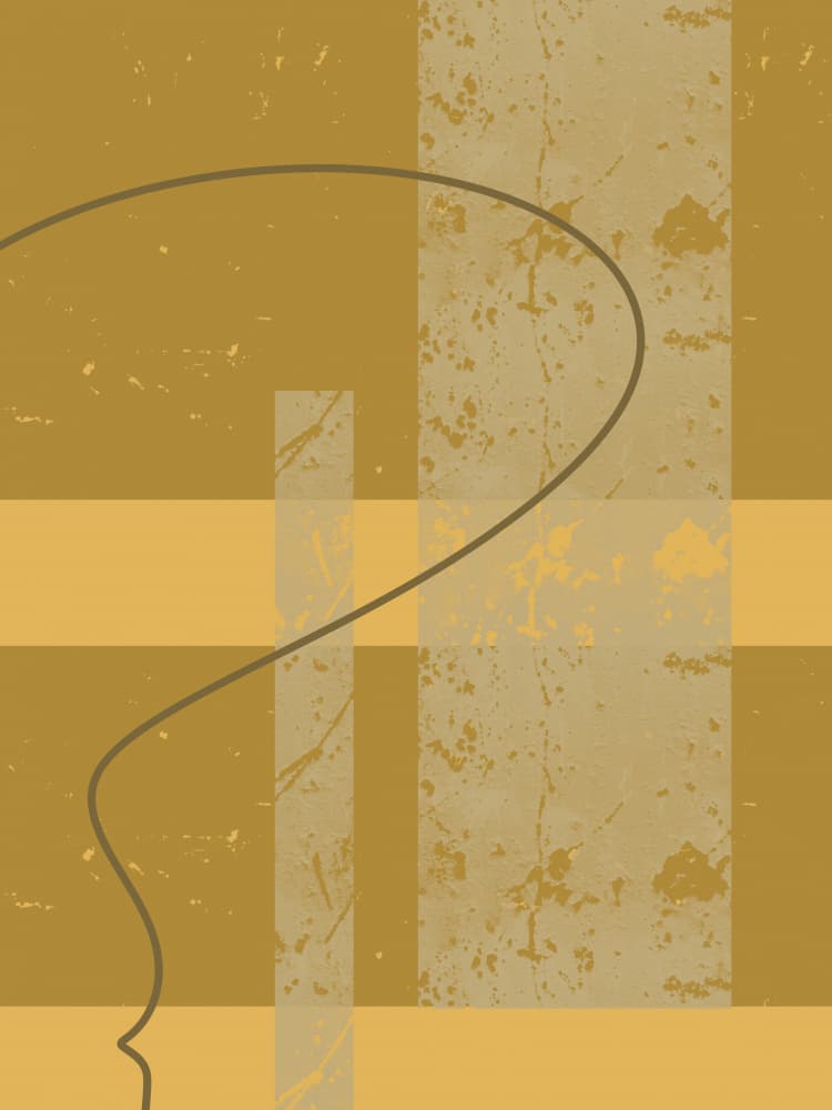 Abstract Golden Curve by Yuli Saputra — canvas wall art