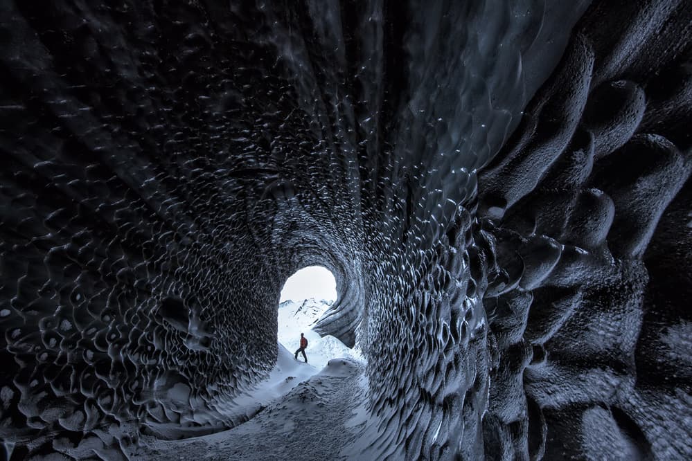 Glacial Cave Explorer by Gunarto Song — canvas wall art