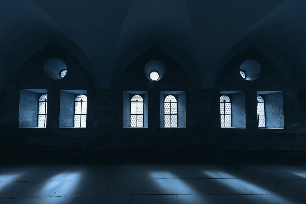 Arched Window Glow by Uschi Hermann — canvas wall art