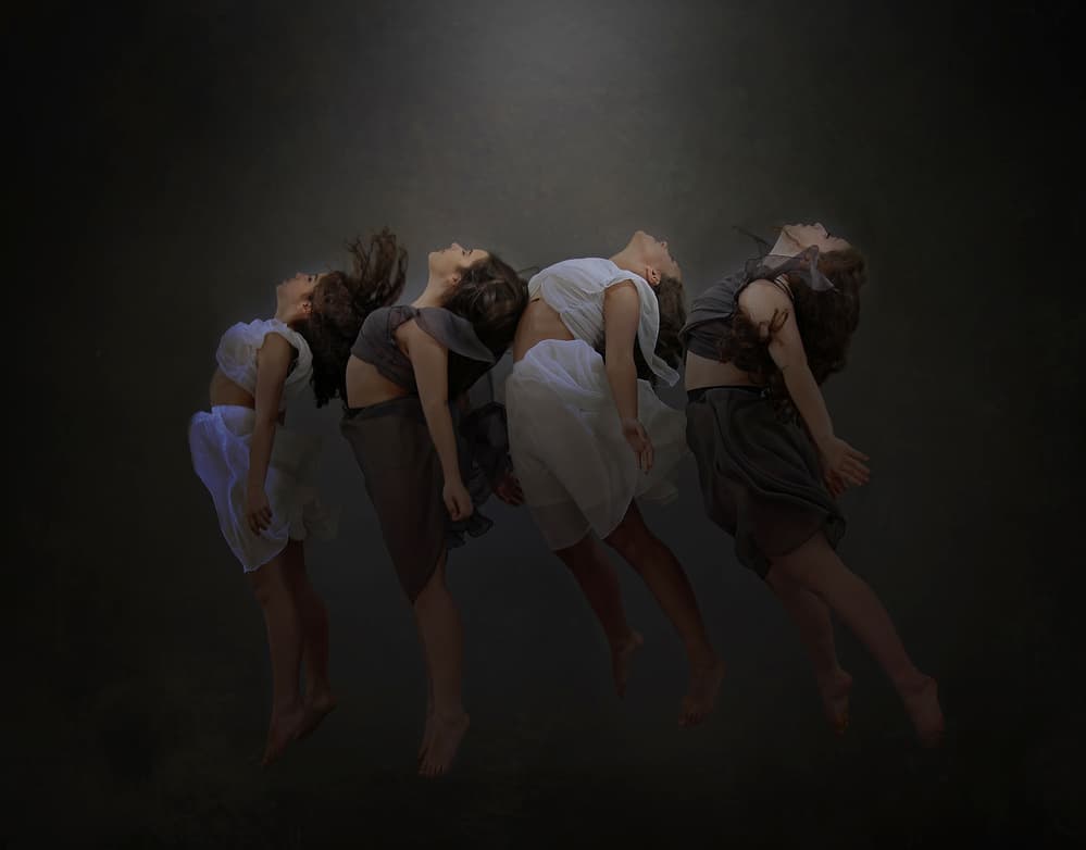 Ethereal Floating Women by DDiArte — canvas wall art